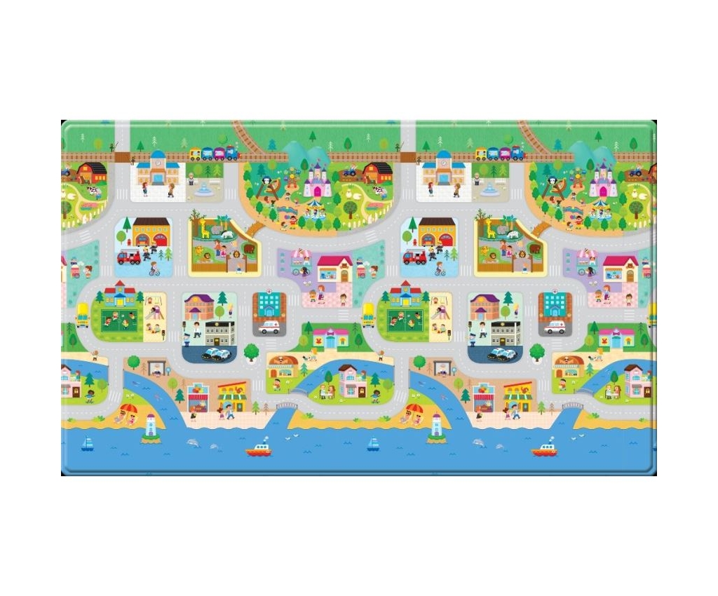 Korea Double Sided Play Mat - L size (Big Town)